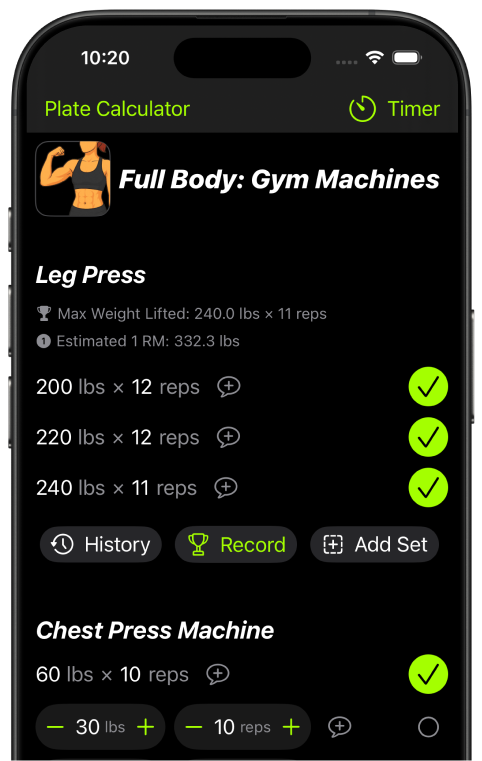 Easy Workout Logging